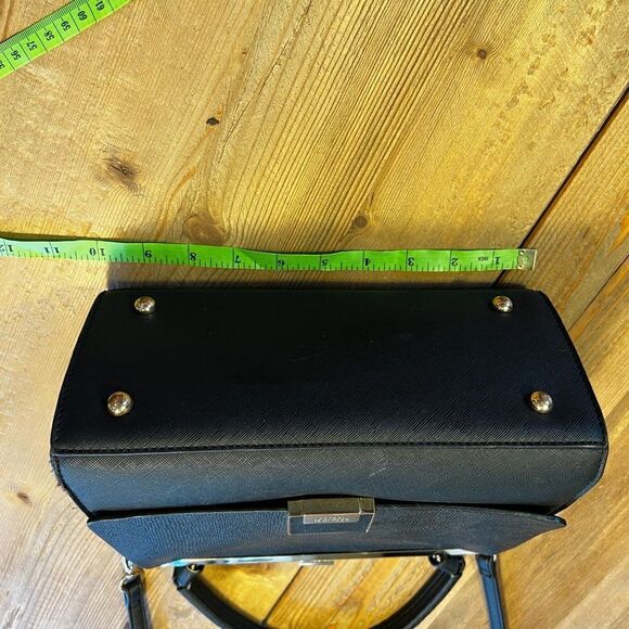 Dune London Black Faux Reptile Shoulder Bag with Gold Accents - Picture 16 of 16